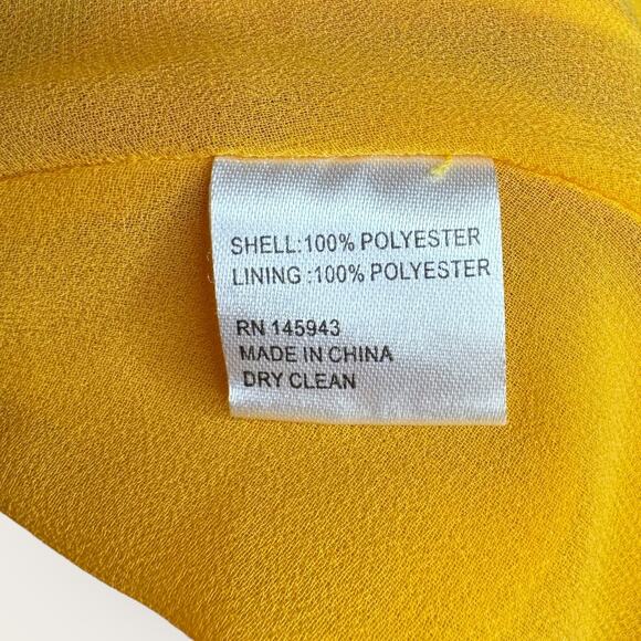 Color Me Courtney Eleanor Floral Maxi Wrap Dress Medium Yellow Pink Romantic - Picture 5 of 10